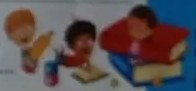 Ilustraciones de niños con útiles de aseo.