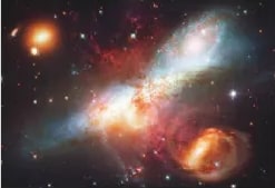 Fotografía de nebulosa o galaxia (fondo cósmico) junto a Unidad 4.