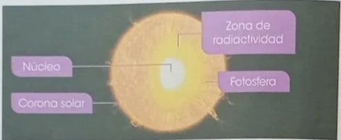 Sol con flechas para rotular partes.