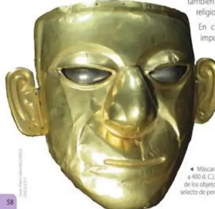 Máscara de oro y platino de La Tolita (600 a.C. - 400 d.C.), Esmeraldas.