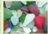 Piedras de colores para el experimento.