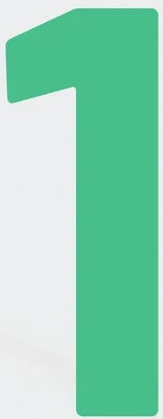 Franja vertical verde con marcas de regla y un cohete pequeño despegando, simbolizando el inicio del aprendizaje.